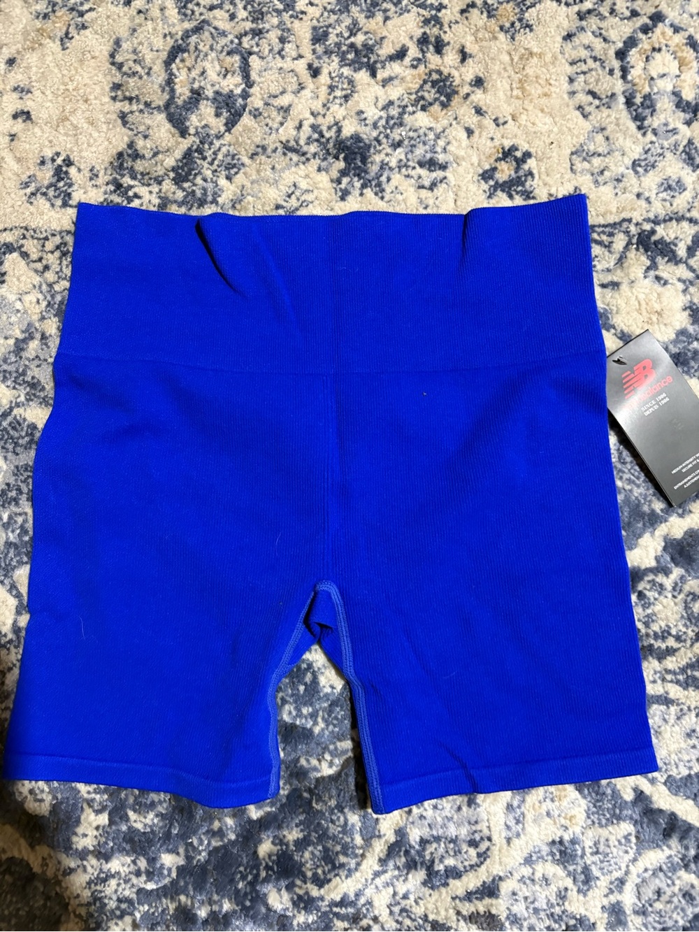 Brand New Balance Women's High-Rise Electric Blue Bike Shorts